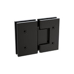 120x100cm Corner Frameless Shower Screen with Black Channel and SS Hinges, Square Knob Handle V63-889531