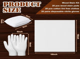 60 Pcs Wood Staining Applicator Kit Include Microfiber Sponge Applicator Pads Cotton Lint Free Cloth V1259-DP01-F-121
