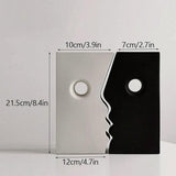 Ceramic Set of 2 Modern Black and White Vases for Home Decor V178-35882