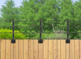 Fence Post Extender, 8 Packs 605 mm Barbed Wire Arm, Sturdy Steel Fence Height Extender, Flat or V952-FZXYZQFZX8J27T1F0001V0