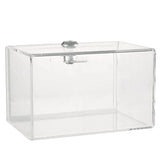 Clear Acrylic Donation Box with Lock for Home Use Practical and Safe V1192-AZ-W-30480