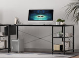 Levede L Shaped Computer Desk Corner Desk Black DH1052-100-BK