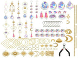 Pack of 200 Suncatchers Craft Set Sun Craft Set with Hooks Chain Crystal Pendant Sun V1369-AZ3-W-13726