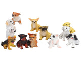 12Pcs Dog Ornaments Waterproof Textured Exquisite Vivid Dog Statues for Garden Lawn Desk Decoration V1294-YM0715-3111210434311