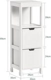 Freestanding Cabinet 2 Drawers Shelf Cupboard V178-64984