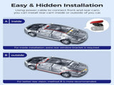 3 Channel Dash Cam in Black with WiFi, GPS, 4K1080P2.5K, 64GB Card, Parking Mode V178-59114