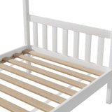 Artiss Bed Frame Wooden Base Kids Single Timber House Beds White WBED-G-CABIN-S-WH-AB
