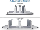 Double Vertical Aluminum Laptop Stand, Adjustable Desk Holder V1263-JX-5166