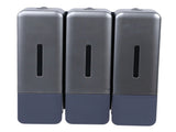 Shower Soap Dispenser 250ml 3 Chamber Leakproof Wall Mount Manual Shampoo and Conditioner Dispenser V1294-YM0901-3112250030412