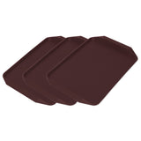 3PCS Colorful Food Tray Rectangle Thickened Binaural Plastic Tray Heat Resistance Stackable V1294-YM0523-3118220042016