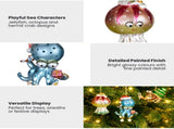 Christabelle 3 Sea Animal Christmas Ornaments Assorted Novelty Figures 7.5cm Xmas Tree Decorati 112_SHD2006