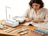 Desktop Bobbin Winder for Sewing Projects, Auto Stop Thread Winding Helper with Stable Base, Upright V1366-AZ2-W-16909