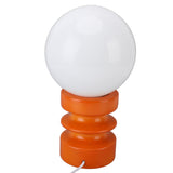Retro Table Lamp Decorative Glass Lampshade Wooden Base USB Small Nightstand Light for Bedroom V1294-YM0901-3119240076911