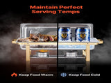 Chafing Dish Buffet Set, 8 Qt 4 Pack, Stainless Steel Chafer with 4 Full Size Pans, Rectangle V952-ZFXBXGBLSTGKXK5LUV0