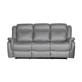 Carlton 3R1R1R Finest Fabric Recliner Sturdy Construction Metal Mechanism V43-SET-CARL-3-1-1-GR