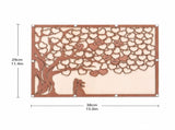 Heart Shaped Wedding Guest Book Alternative Wooden Message Board with Stand for Reception Decor and V1192-AZ-W-24182