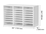 Literature Organizer, 24 Compartments Office Mailbox with Adjustable Shelves, Wooden Mailbox Sorter V952-WJJEKBHB24G905SHCV0