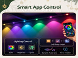 Jingle Jollys 30M Christmas Permanent Outdoor Lights Smart Eaves String App Control Decoration 72LED XMAS-ST72-30M-RGB
