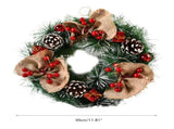 Christmas Wreath Artificial Christmas Hanging Wreath for Front Door Wall Tree Christmas Party Shop V1294-YM0714-10310039