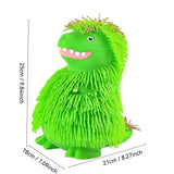 Cartoon Dinosaur Squishiess Squeeze with Long Hair Soft TPR Rubber Stress Relief Sensory Fidget V1369-AZ3-W-15219