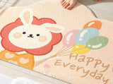 Cute Bathroom Mat Minimalist Water Absorption Skid Resistant Bath Quick Dry Floor Mat for Home V1294-YM0716-3117220127315