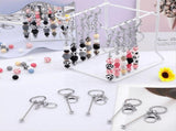 24 Pcs Beadable Keychain Bars Bulk for Beads DIY Blank Metal Beaded Bead Crafts Silver V1369-AZ3-W-12795