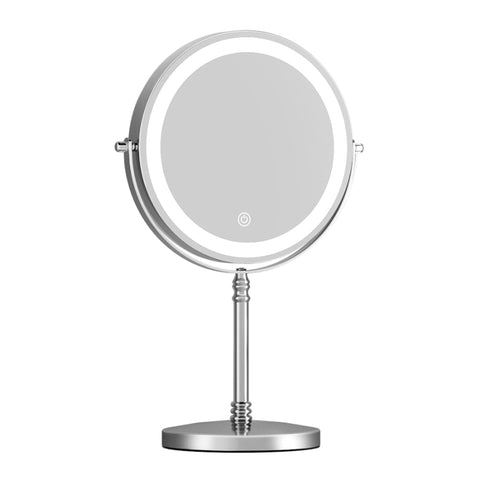 Embellir Makeup Mirror 20x20cm 10X Magnifying with LED Light Rotation Tabletop MM-E-STAND-10X-LED-7IN