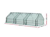 Green Fingers Mini Greenhouse 240x90x90cm Steel Frame PE Cover Outdoor Shelter GH-MINI-F-240X90-GR