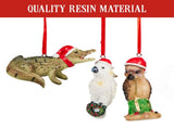 Christabelle Christmas Aussie Animals Pack of 6 Baubles Metal Steel Art Decoration Gift Pack 112_STH258