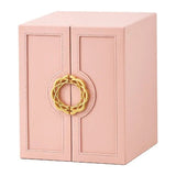 Blue 1 Large Faux Leather Jewelry Storage Box with 5 Drawers and Gold Handles - An elegant V1106-FPGSSSNH003