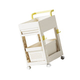Storage Cart Space Saving Plastic Rolling Storage Organizer with Hooks Handle for Office Bedroom V1294-YM0901-3117240235211