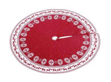 Festival Tree Skirt Knitted Tree Skirt Apron Snowflake Deer for Gift Holidays 122cm V1294-YM0901-10292253