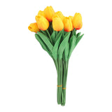 30pcs Artificial Tulips Flowers Innovative Simulation Hand Crafted PU Fake Tulips for Home Wedding V1294-YM0706-3115230083611