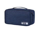 Navy Blue Data Storage Bag - Organizer for Cables, Chargers & Tech Accessories V1192-GMCS-0820-005