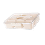 Divided Serving Tray with Lid Sealing Damp Proof Portable Spice Container Snack Box Container for V1294-YM0901-3118240168711