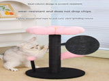 Red and Black Adorable Flower Cat Tree - Plush Perch, Sisal Scratching Post & Spring Ball Toy V888-ELOSUNG32464