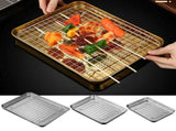 Baking trays & trays ,1 Set Stainless Stel Bakeware Rectangular Tray Food Storage Tray App Etizer V1369-AZ3-W-17698