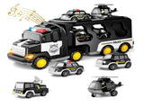 Police Truck Toys Toddlers 3 4 5 6 Years Old, 5 in 1 Truck Friction Power Toy Car Christmas Birthday V1192-AZ-W-11604