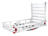 50 x 29.5 x 8.7 in Hitch Cargo Carrier, 500lb Capacity Trailer Hitch Mount Aluminum Cargo Basket V952-CHXLK47286500HPGUV0