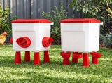 Giantz 12kg Chicken Feeder and 11L Waterer Set Large Capacity Poultry Drinker Kit FIK-FEEDER-PL-11L-RD