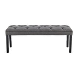 Cate Button-Tufted Upholstered Bench by Sarantino - Dark Grey BCH-438-DGY