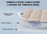 78.74x47.58in Fitted Bed Sheet, Soft Cotton Mattress Protector, Thickened Textured Bed Cover, for V1369-AZ3-W-10315