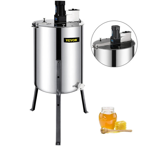 VEVOR 4 Frame Electric Honey Extractor Beekeeping 120 W Motor 2 Clear Lids V952-S-4XXDDYMJ0000001V3