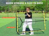 Baseball And Softball Rebounder Net, 4 x 4.5 Feet PitchBack Baseball Nest for Pitching and Fielding V952-BQHDWPWJDKD41TLV7V0