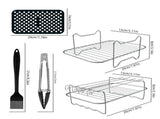 Air Fryer Rack for Air Fryer, Air Fryers Accessories Include 1 Steam Grill Rack, 1 Skewer Rack, 1 V1370-AZ4-00777