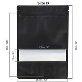 100 Resealable Mylar Stand Up Bags 36x25cm - Black Food Packaging Zip Pouch V238-SUPDZ-40209005805648