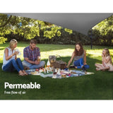 Instahut Shade Sail 3x3x4.3m Triangle 280GSM 98% Grey Shade Cloth SAIL-DL-H-3X3X43-C-GR