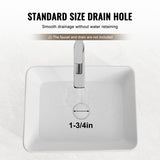 Modern Ceramic Vessel Sink 48x37cm Bathroom Vanity Bowl Countertop White V952-TMSCTCJX4837PYW3KV0