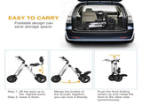 Foldable Electric Tricycle Lightweight Electric Scooter Home Electric Mobility - Silver - Size V1102-143-50902-SLR-36V8A250W