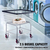 VEVOR Wire Laundry Cart Wire Laundry Basket 2.8 Bushel Heavy Duty w/ 4'' Wheels V952-XYCDG96B-X0000001V0